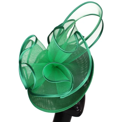 Creative Mesh Fascinator with Ruffle Design - Image 7