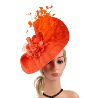 Decorative Disc Fascinator with Floral Design