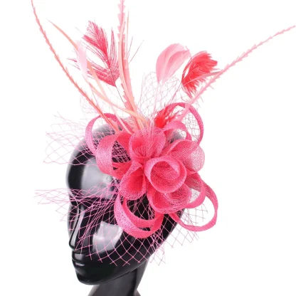 Creative Fancy Fascinator with Floral Design - Image 11