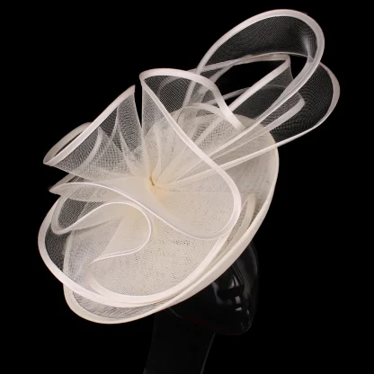 Creative Mesh Fascinator with Ruffle Design - Image 11