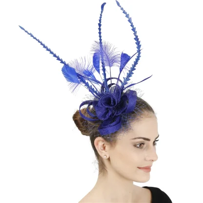 Creative Fancy Fascinator with Floral Design - Image 3