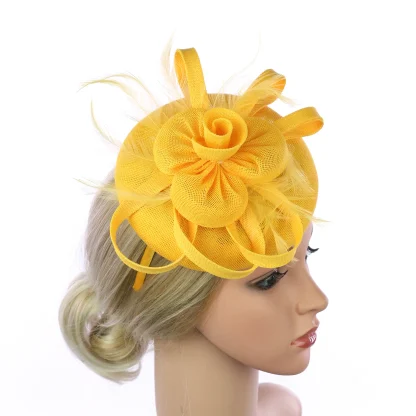 Fancy Floral Headpiece with Headband and Clip - Image 13