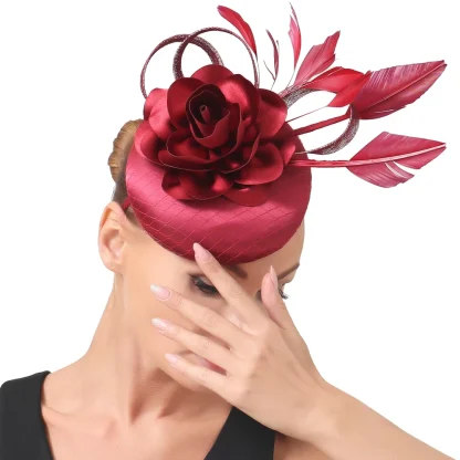 Fancy Shiny Floral Headpiece with Headband - Image 14