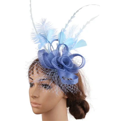 Creative Fancy Fascinator with Floral Design - Image 12