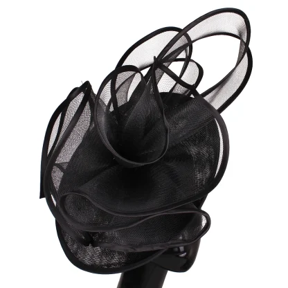 Creative Mesh Fascinator with Ruffle Design - Image 4